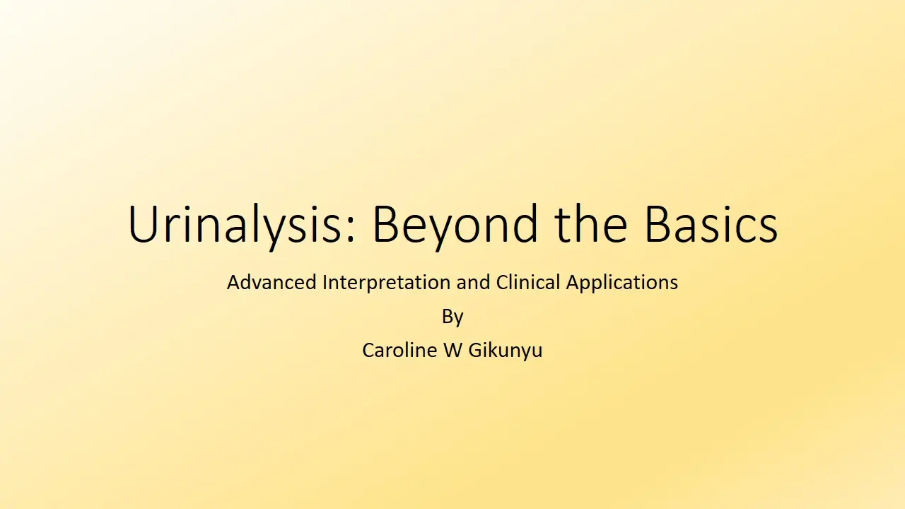 FlashCards: Urinalysis: Beyond the Basics (2 CPD)