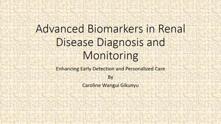FlashCard: Advanced Biomarkers in Renal Disease Diagnosis and Monitoring