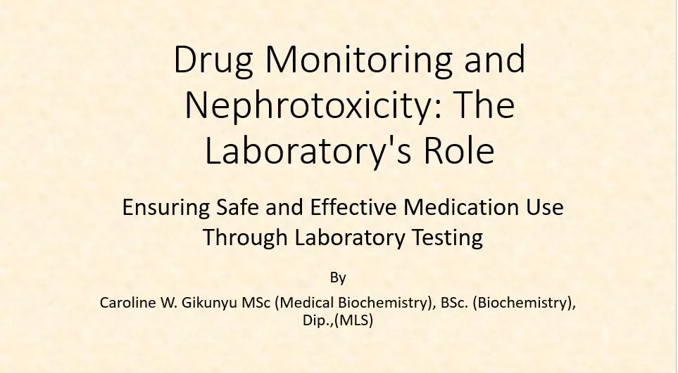 FlashCards: Drug Monitoring and Nephrotoxicity: The Laboratory’s Role (2CPD)