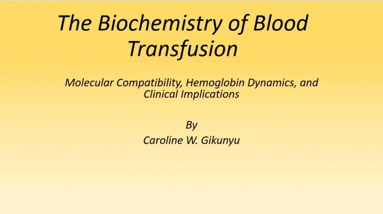 Biochemistry of Blood Transfusion – PowerPoint 2026 (3 CPD)